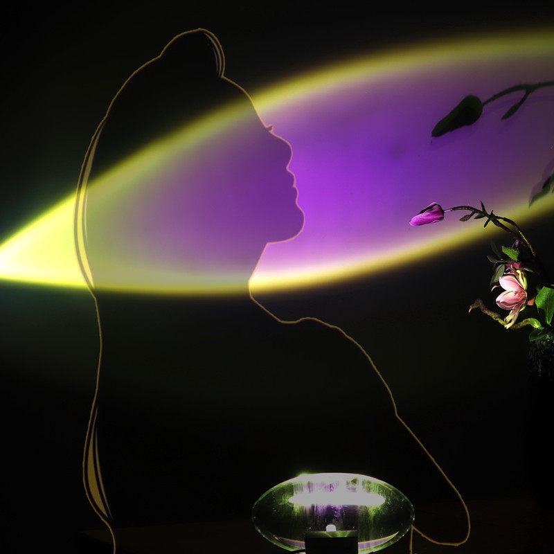 天空之眼创意水晶led彩色装饰台灯新品usb简约氛围网红补光投影灯