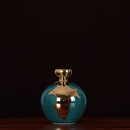 新中式 电镀创意新品 花瓶摆件家居饰品摆件软装 单工艺品 陶瓷色釉