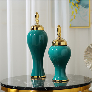 饰品 美式 简约现代陶瓷花瓶摆件客厅创意插花花艺餐桌干花家居装