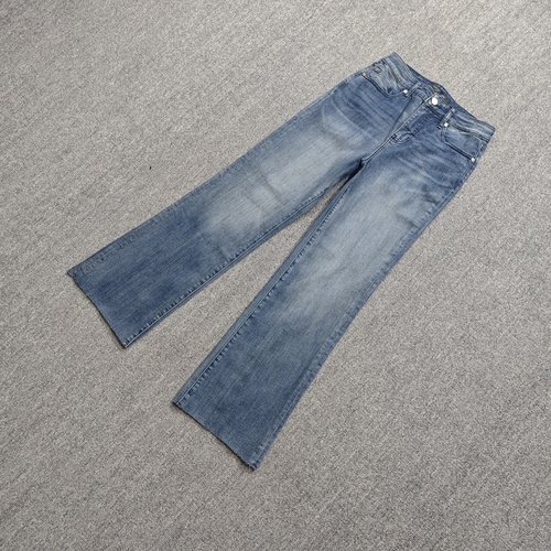 高腰直筒牛仔裤女大码柔软阔腿裤