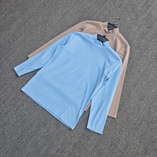 秋衣女 显瘦长袖 秋冬高领纯棉弹力打底衫 舒适柔软T恤内搭纯色修身