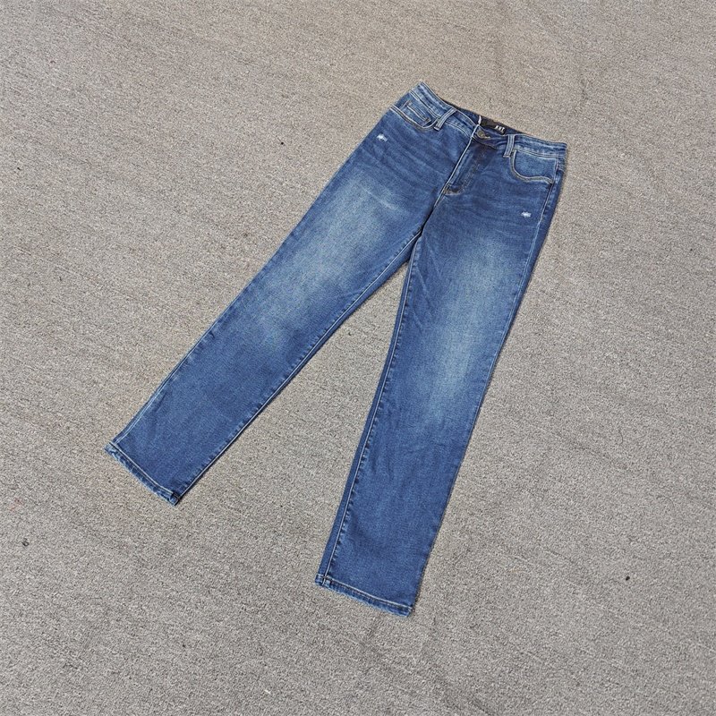 欧美单春秋弹力修身猫须磨白针织牛仔裤中高腰小直筒大码破洞女裤,女装/女士精品,牛仔裤,淘宝优惠券,粉丝福利购,淘宝优惠卷