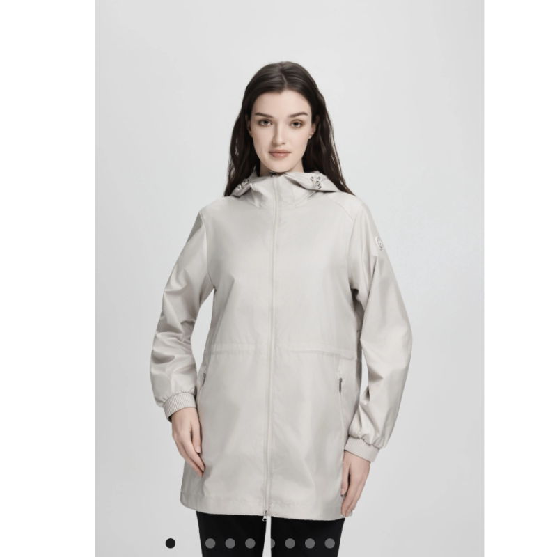 欧美单秋冬宽松收腰显瘦防风防水冲锋衣连帽软壳衣户外休闲外套女