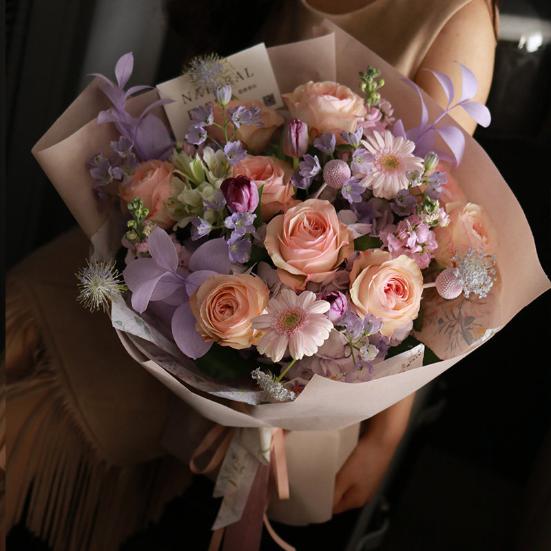 母亲节鲜花凯瑟琳电次君的花束生日上海花店同城速递送花思南香山