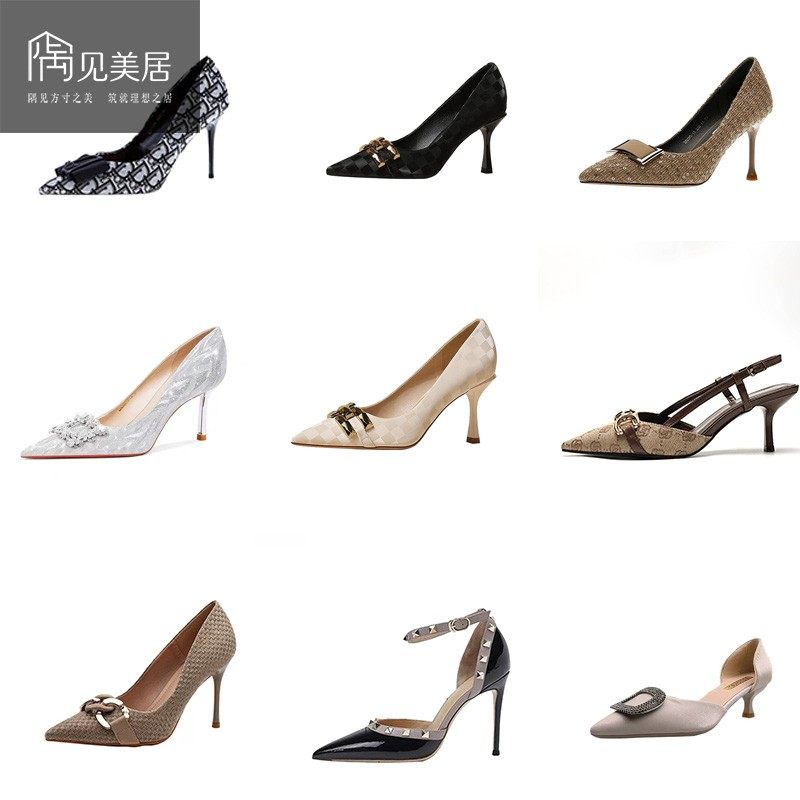 家居软装饰品样板房衣帽间女士高跟鞋皮鞋鞋柜现代轻奢女鞋单鞋,家居饰品,家饰软装搭配套装,淘宝优惠券,粉丝福利购,淘宝优惠卷