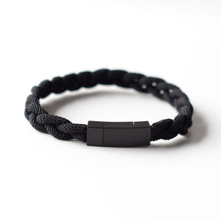 MD原创米兰绳手工编织手绳小众情侣不锈钢吸铁扣手链学生闺蜜礼物