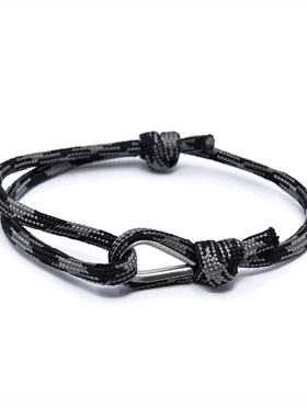 男女通用鸡心扣伞绳手工手绳