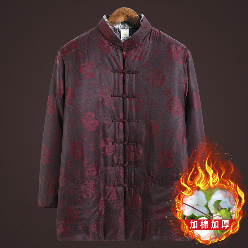 冬装唐装香云纱男棉袄 中式中老年爸爸爷爷装桑蚕丝棉衣 男装上衣,男装,唐装,淘宝优惠券,粉丝福利购,淘宝优惠卷