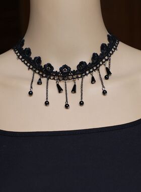 清货价黑色时尚颈链蕾丝项链