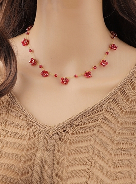 【红野莓】水晶锁骨链