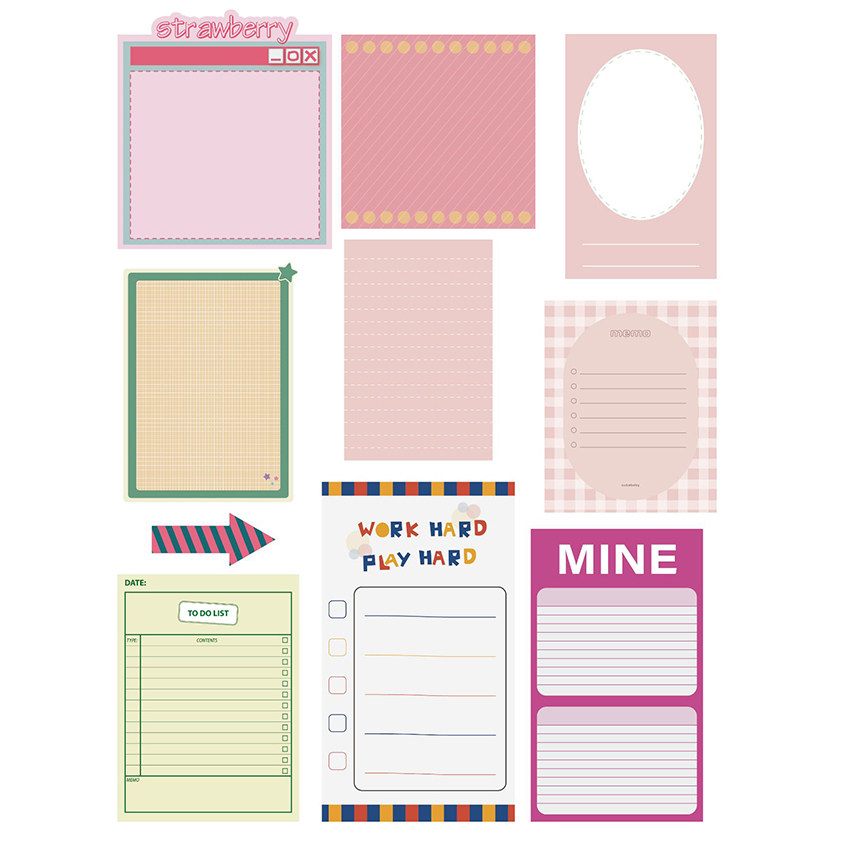 【未裁剪】百搭款便签 自制手帐贴纸A4和纸不干胶打印,文具电教/文化用品/商务用品,贴纸/立体贴纸,淘宝优惠券,粉丝福利购,淘宝优惠卷