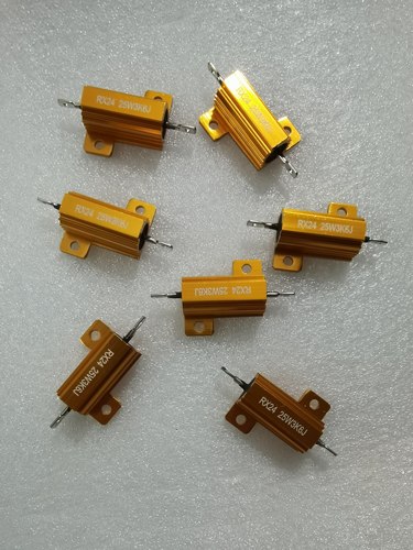 RX24 25W3K6J 金色铝壳电阻器 汽车家电维修 3600欧姆 25W3.6K