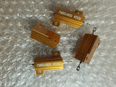 黄金铝壳电阻RX24 30W100RJ 20W100KJ 40W100RJ家电 汽车维修