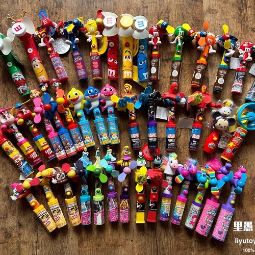 正版卡通便携小风扇灯棒收藏老货