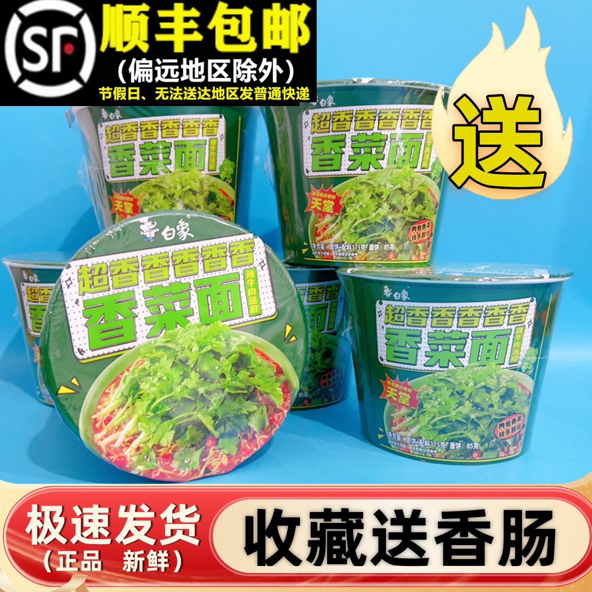 【2024新品】白象香菜面桶装面