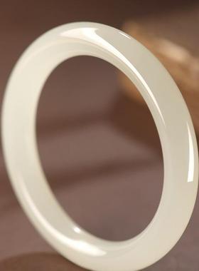 本命年荔枝冻玉髓玉手镯玉镯子玉石女款圆条少女细条手镯美人镯礼