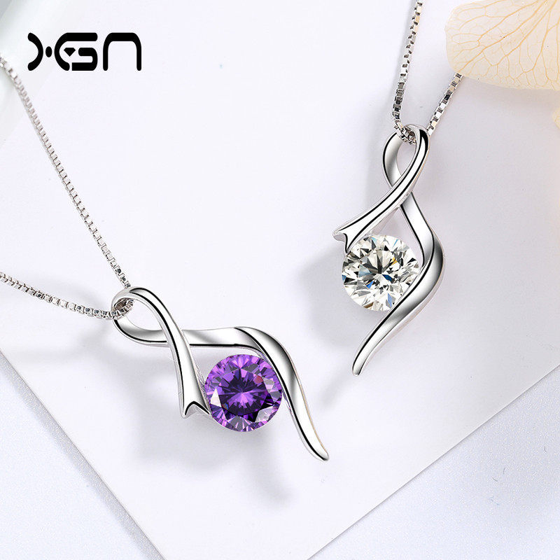 新概念 s925纯银项链花样年华柔美丝带吊坠韩版经典银饰