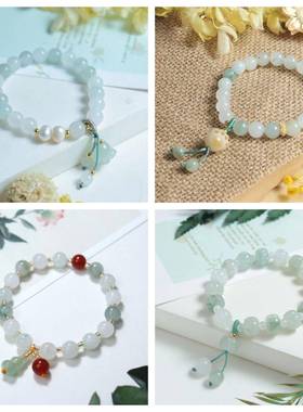 本命年天山翠天山翠葫芦手链丝玉8红色葫芦手链礼物