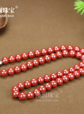本命年12原矿帝王砂妈妈项链高含量朱砂塔链毛衣链礼物