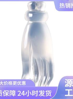 本命年冰种玉髓观音手立体精雕佛手掌上明珠玉石男女款玉吊挂坠礼