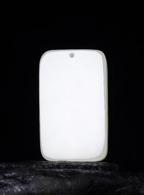 本命年新疆和田玉平安牌吊坠男女款白玉平安无事牌许愿牌玉挂坠礼