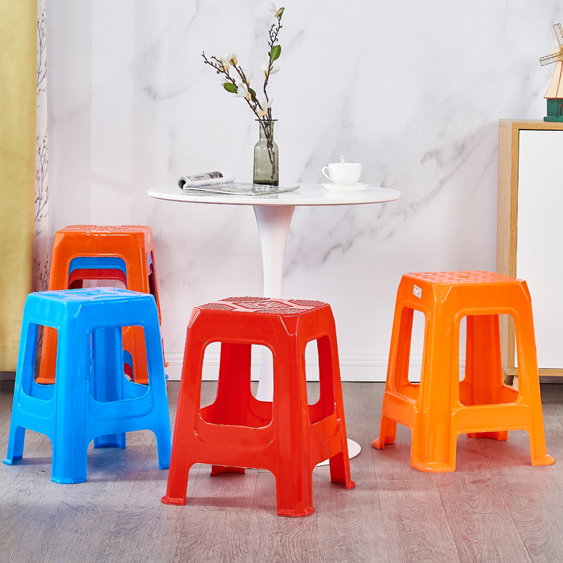 大号塑料凳家用凳子彩色凳大方凳叠放餐桌椅子排档凳子现代学生凳