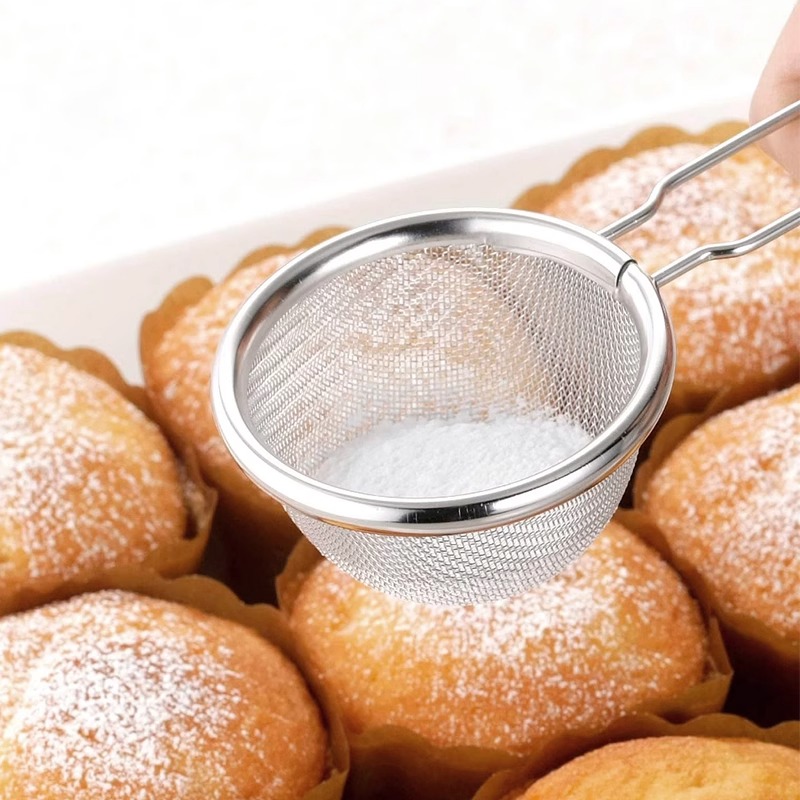 下村企贩日本进口304不锈钢过滤网筛多功能厨房烘焙糖粉筛面粉筛