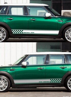 适用于迷你库珀车贴MINIcoopers车身贴F56r56侧裙拉花F55装饰贴纸