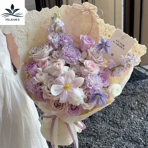 米兰 压纹手撕花瓣纸花束包花纸手工东巴纸鲜花包装花艺礼物纸diy