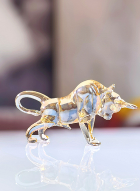 吉祥物旺财牛动物摆件