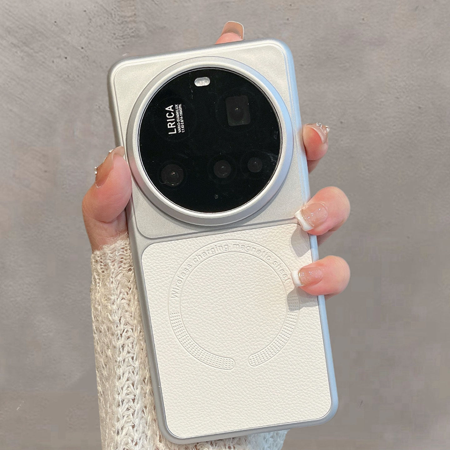 适用小米15ultra手机壳新款磁吸充电25019PNF3C硬壳xiaomi15u简约十五uitr高级感电镀贝壳纯色荔枝皮纹保护套