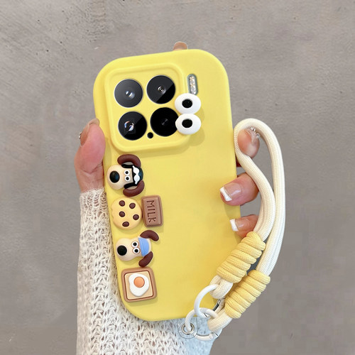 适用小米15手机壳xiaomi15pro卡通掌门狗24129PN74C可爱2410DPN6CC立体mi15p0r创意新款防摔手绳保护套软壳女