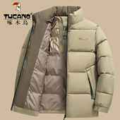 中年短款 羽绒棉服爸爸冬装 加厚保暖棉衣休闲棉袄男 冬季 啄木鸟男士