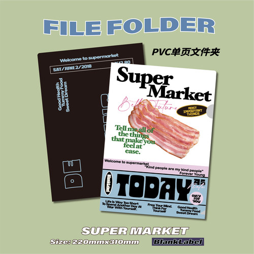 BlankLabel美式风格L型A4文件夹