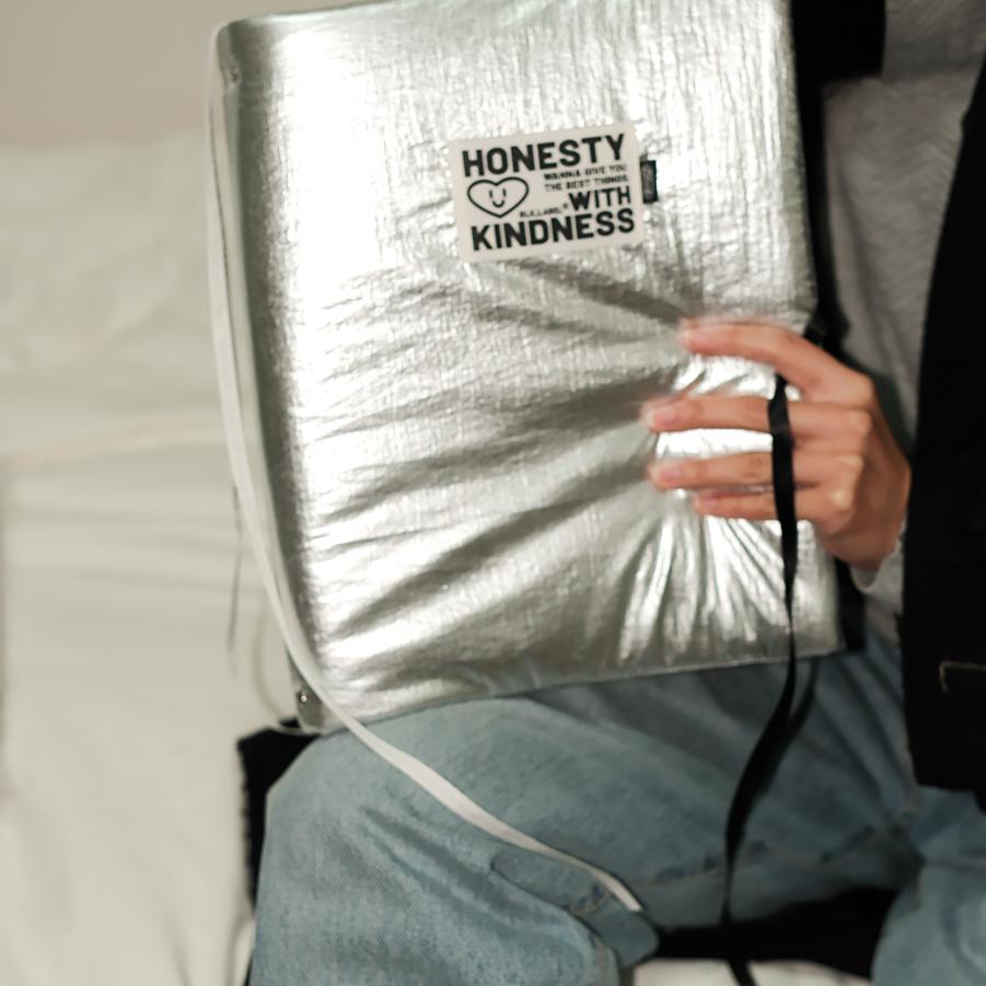 BlankLabel银色柔软A4手帐活页夹