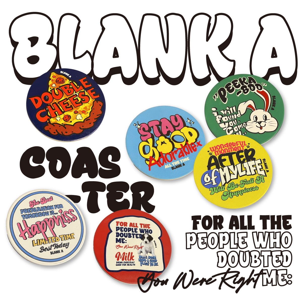 BlankA美式复古杯垫隔热软木底