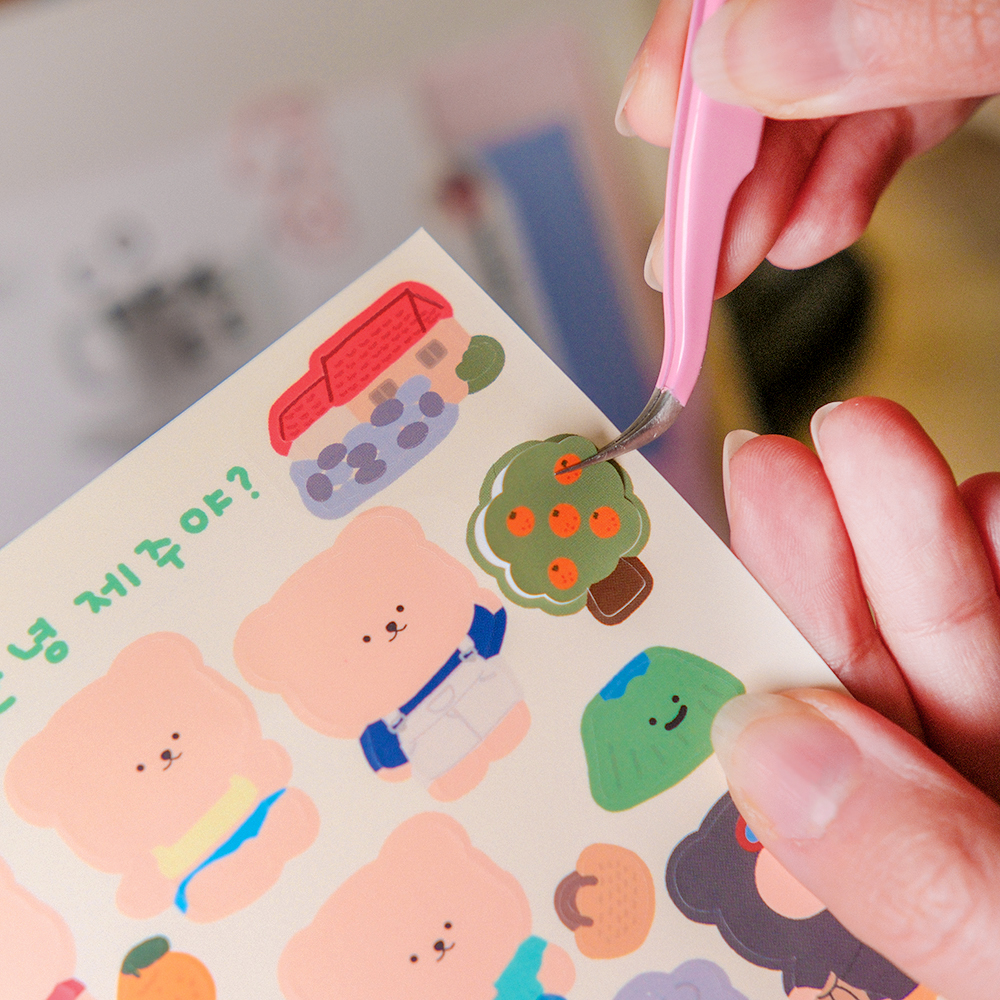 韩国贴纸 手帐装饰素材  咕卡装饰 平面卡通 插画图片