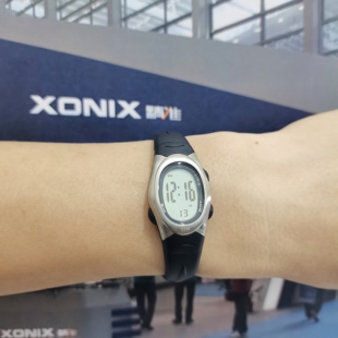 XONIX精准女士小巧时尚潮流防水游泳闹钟学生运动计时电子手表AL