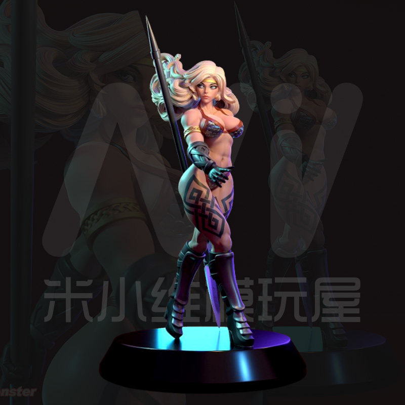 [白模 要自己上色]亚马逊女战士 龙之皇冠 14k光固化高精度白模