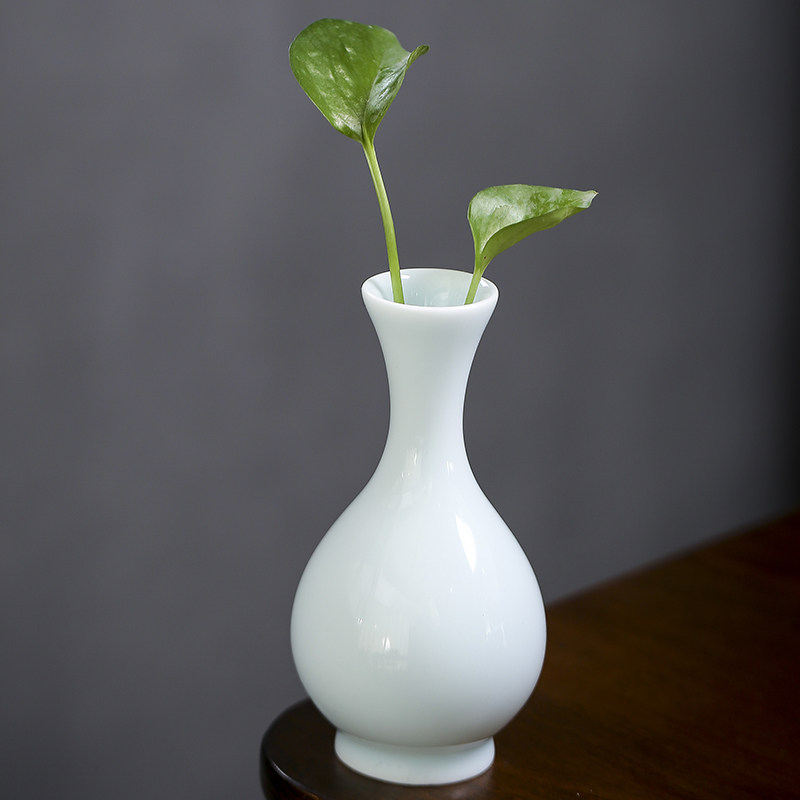 青瓷玉净瓶观音瓶小号插花水培陶瓷茶道摆件供佛禅意净水花瓶佛前,家居饰品,花瓶,淘宝优惠券,粉丝福利购,淘宝优惠卷