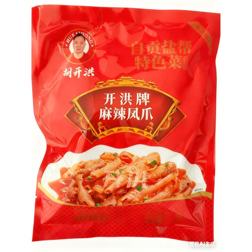 顺丰包邮开洪牌麻辣酱自拌红鸡爪