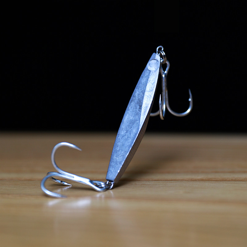 10只装锚鱼铁板远投毛坯钩裸色路亚饵配3/0加强血槽钩10克14克40