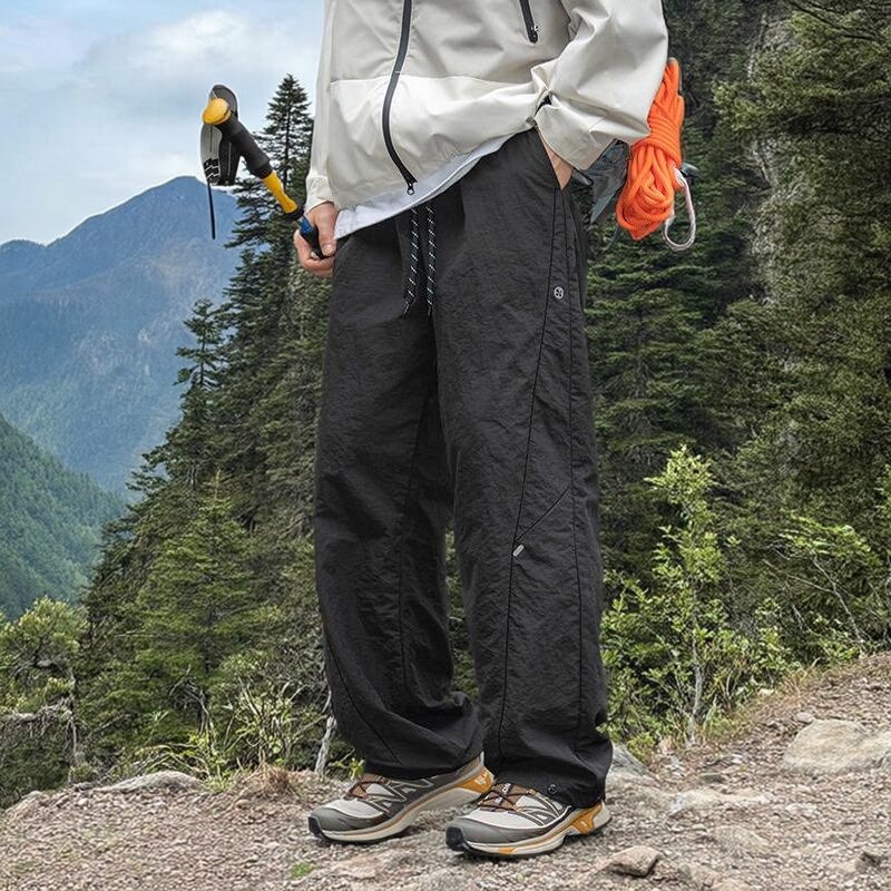 户外运动工装速干防水冲锋裤机能伞兵休闲长裤美式轻薄宽松工装裤