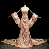 晚礼服女2026新款 高级感新娘敬酒服宴会主持人礼服显瘦亮闪闪轻奢