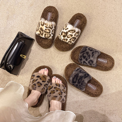 女士人造短毛绒厚底网红修面皮