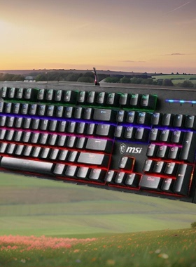 适用于微星（MSI)VIGOR GK50Z V2 黑色 青轴台式机键盘 库存