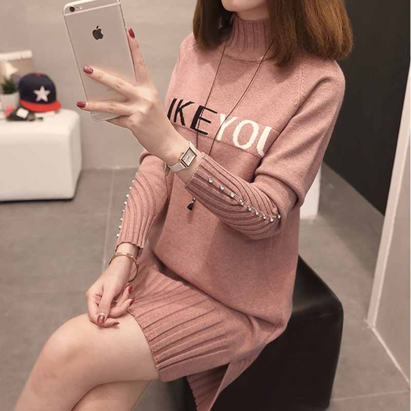 New women's half high collar loose bottoming sweater in autumn and winter