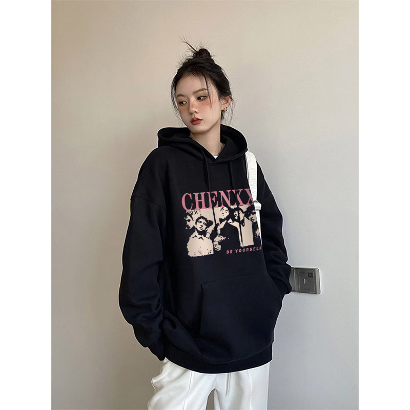 秋冬加绒连帽卫衣女2024新款美式复古宽松小众设计感oversize外套,女装/女士精品,卫衣/绒衫,淘宝优惠券,粉丝福利购,淘宝优惠卷