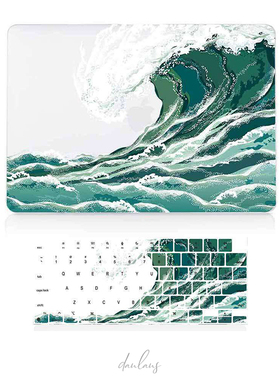 适用于苹果笔记本电脑 macbook pro air 13 14 15 16寸  海浪 磨砂保护壳