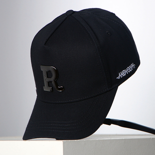 棒球帽时尚 潮新款 鸭舌帽硬顶 男女帽子韩版 秋冬合金R刺绣2026新款